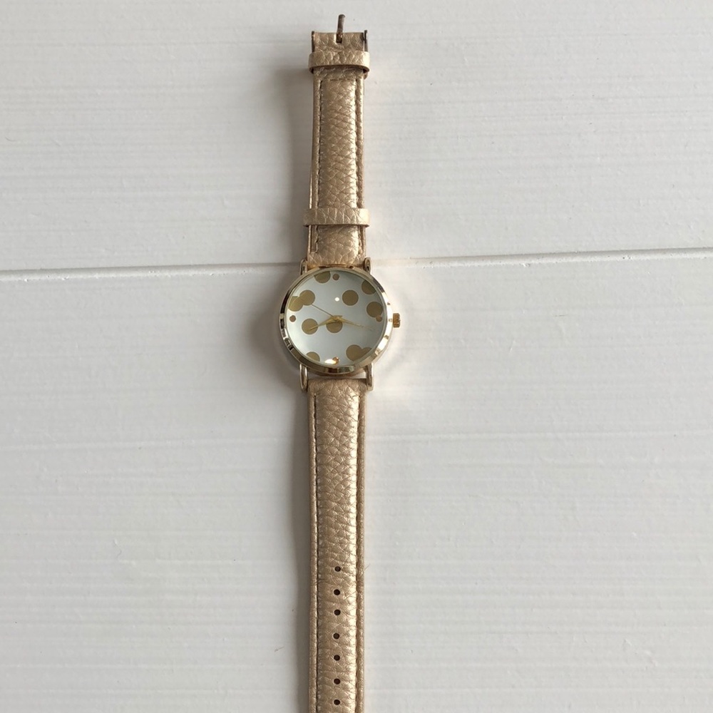 Gold polka dot watch